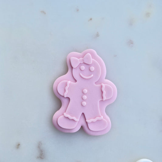 Gingerbread Girl Cookie Cutter and Stamp zoomed in