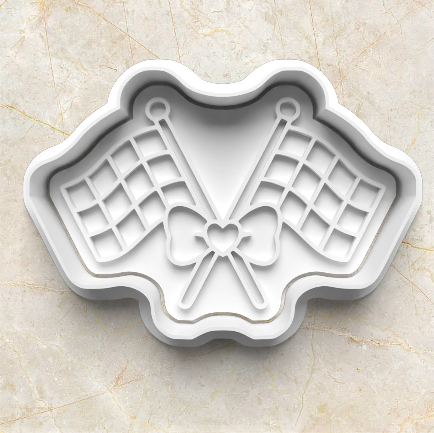 Girly Monster Truck Cookie Cutter and Stamp flags