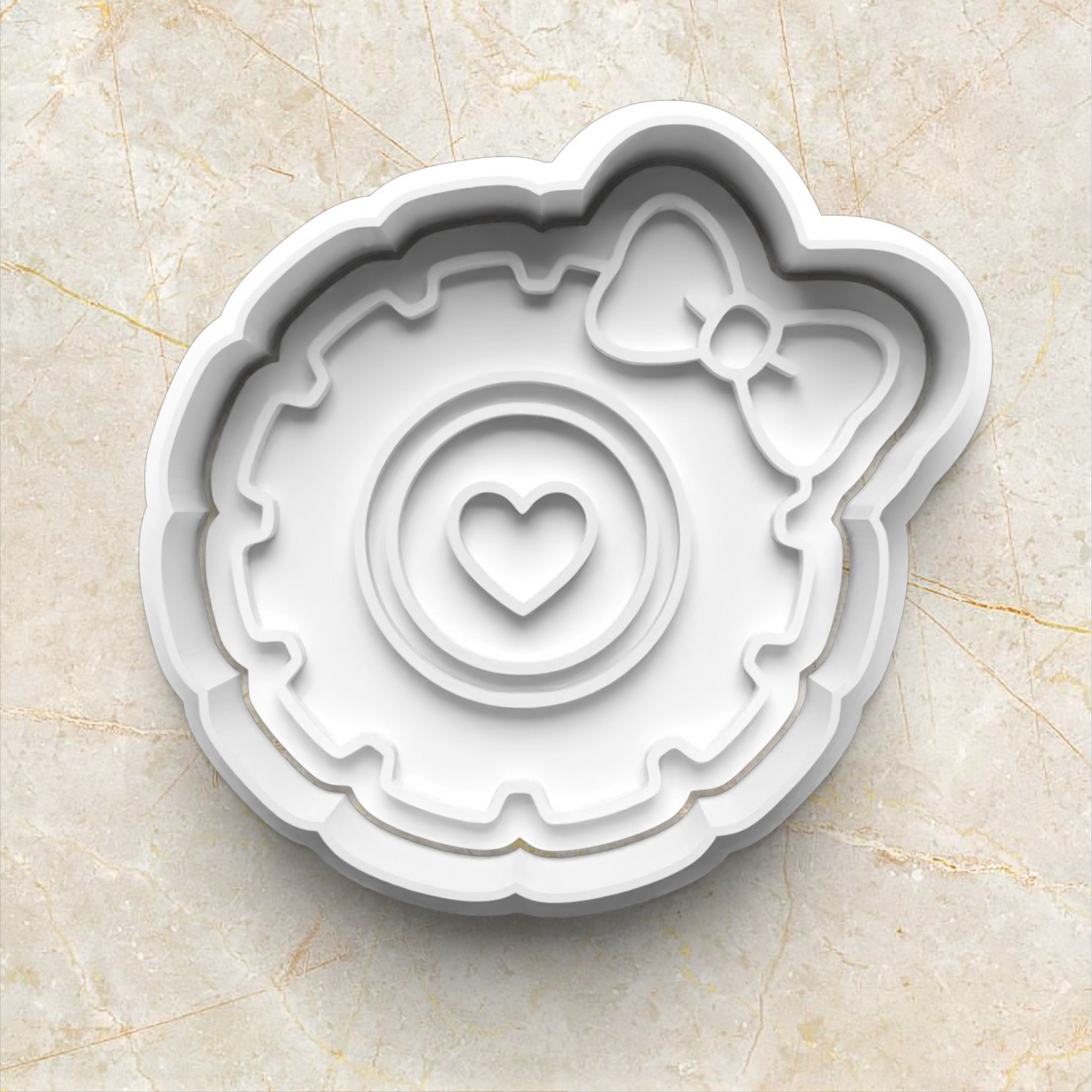 Girly Monster Truck Cookie Cutter and Stamp tire with bow