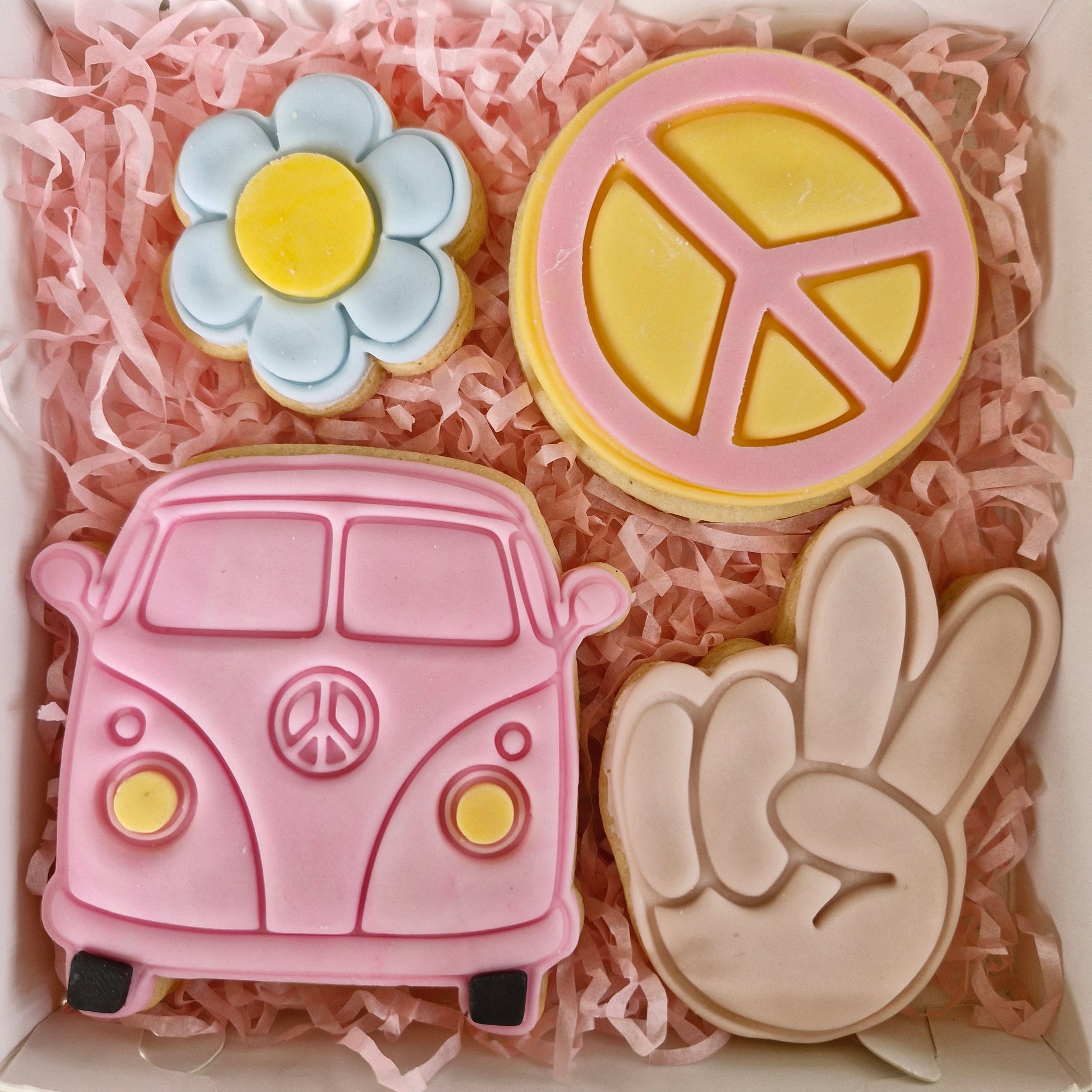 Groovy Set Cookie Cutter and Stamp set of 4
