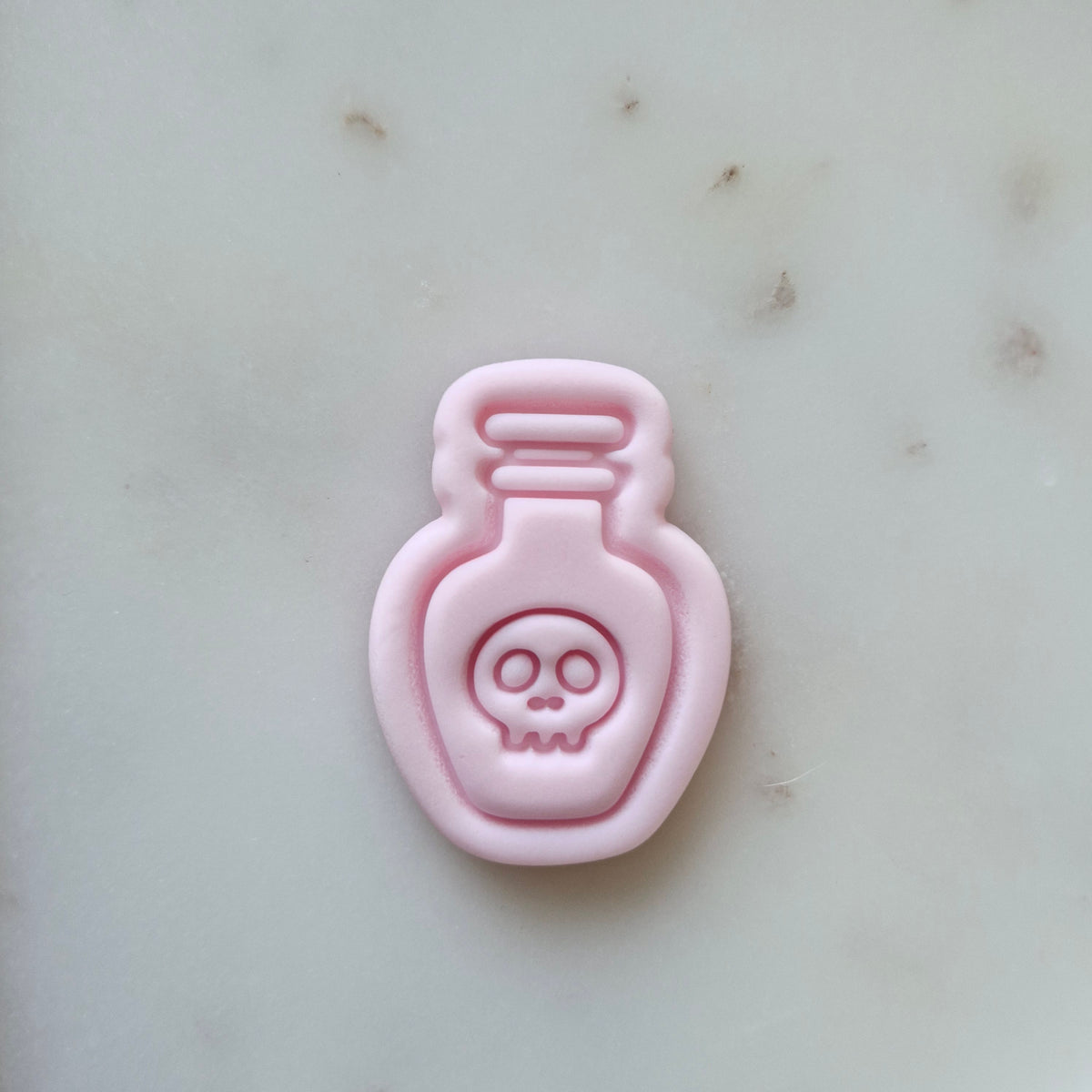 Poison Bottle Cookie Cutter and Stamp zoomed in