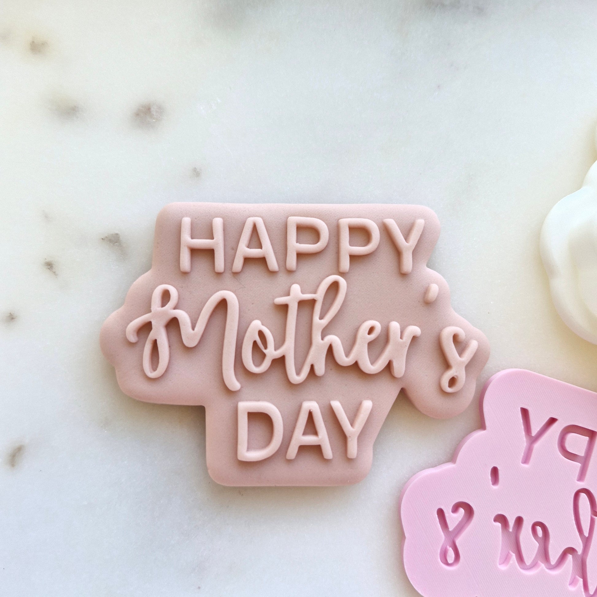 Happy Mother's Day Cookie Cutter and Deboss Stamp