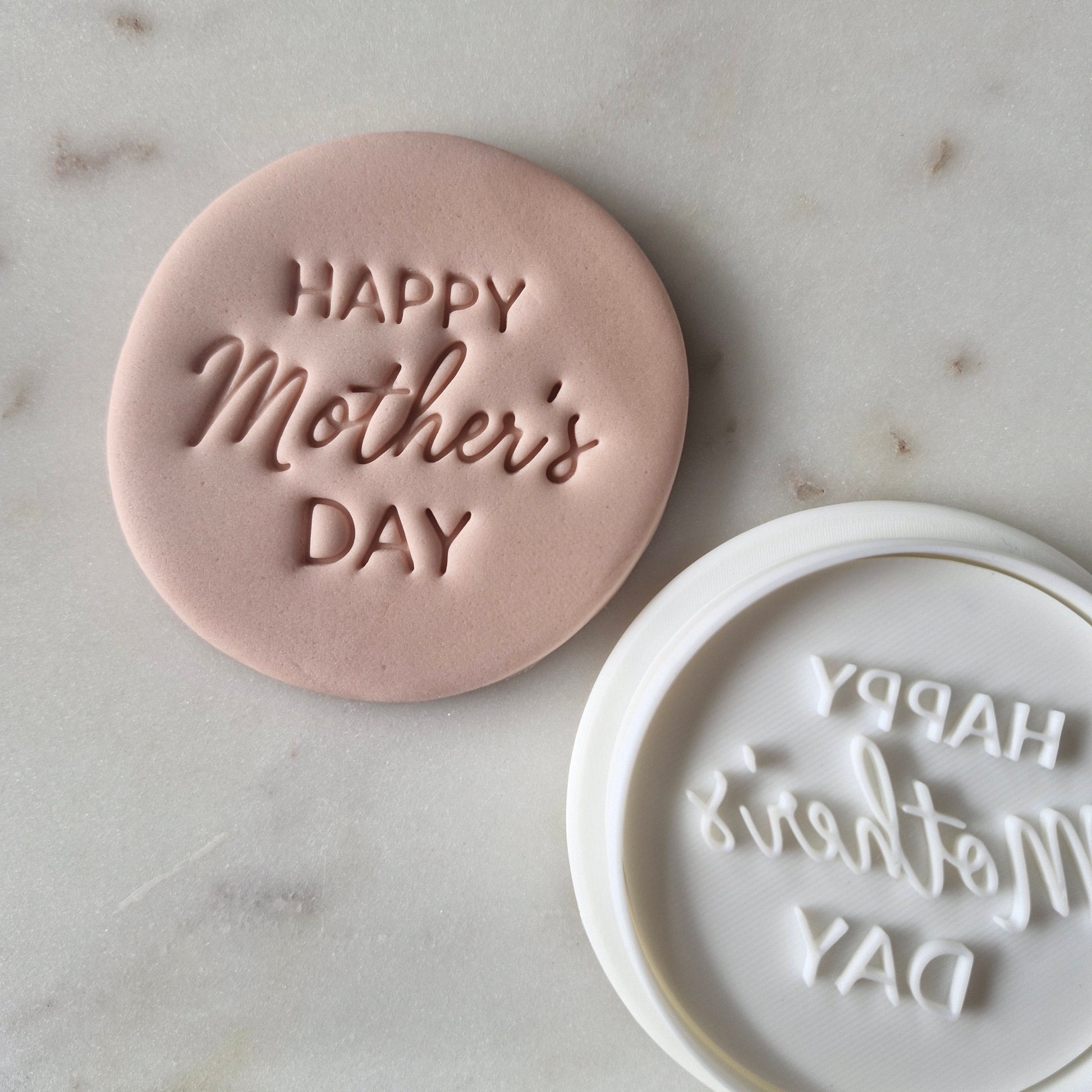 Happy Mother's Day Cookie Cutter and Stamp zoomed out