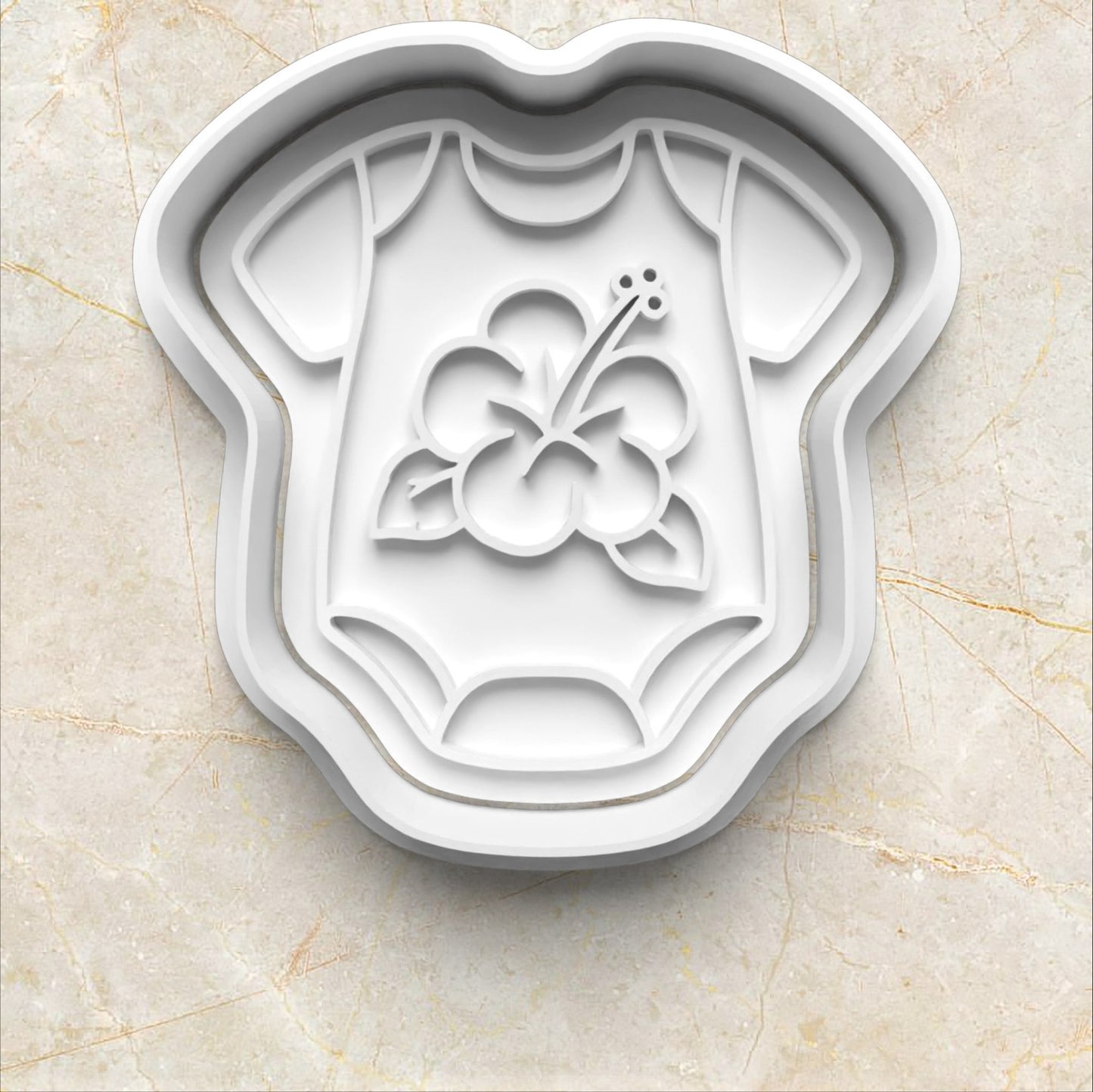Hawaiian Baby Set Cookie Cutter and Stamp bodysuit