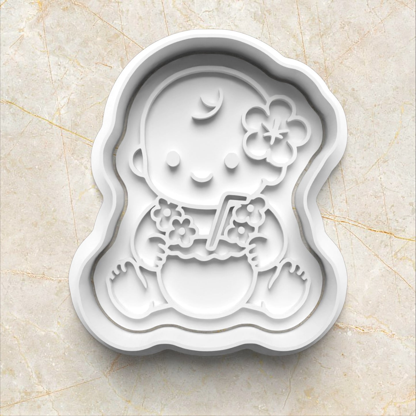 Hawaiian Baby Set Cookie Cutter and Stamp baby