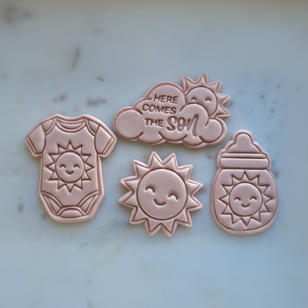 Here Comes the Son Set Cookie Cutter and Stamp Baking Tool