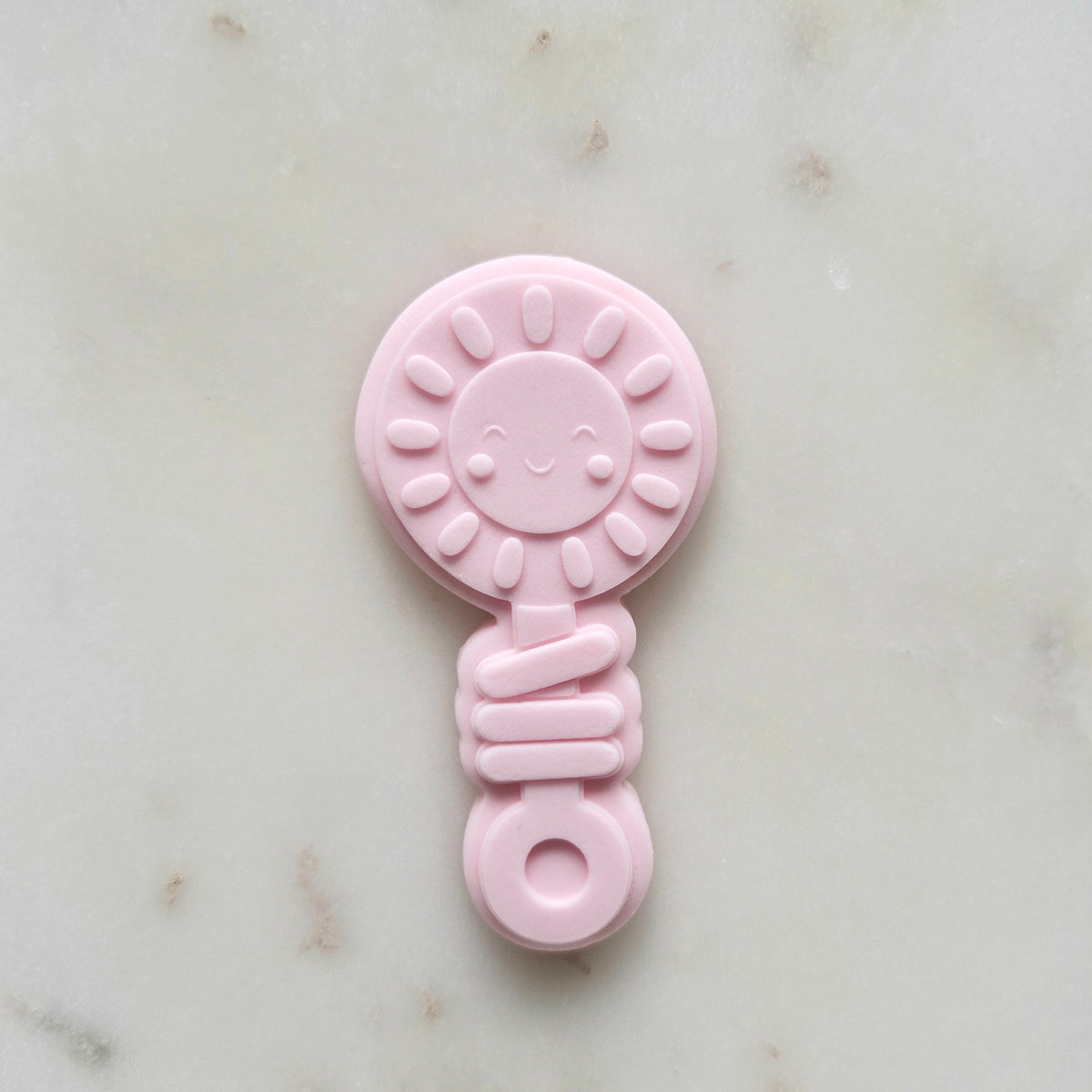 Blushing Sun Baby Rattle Cookie Cutter and Stamp zoomed in