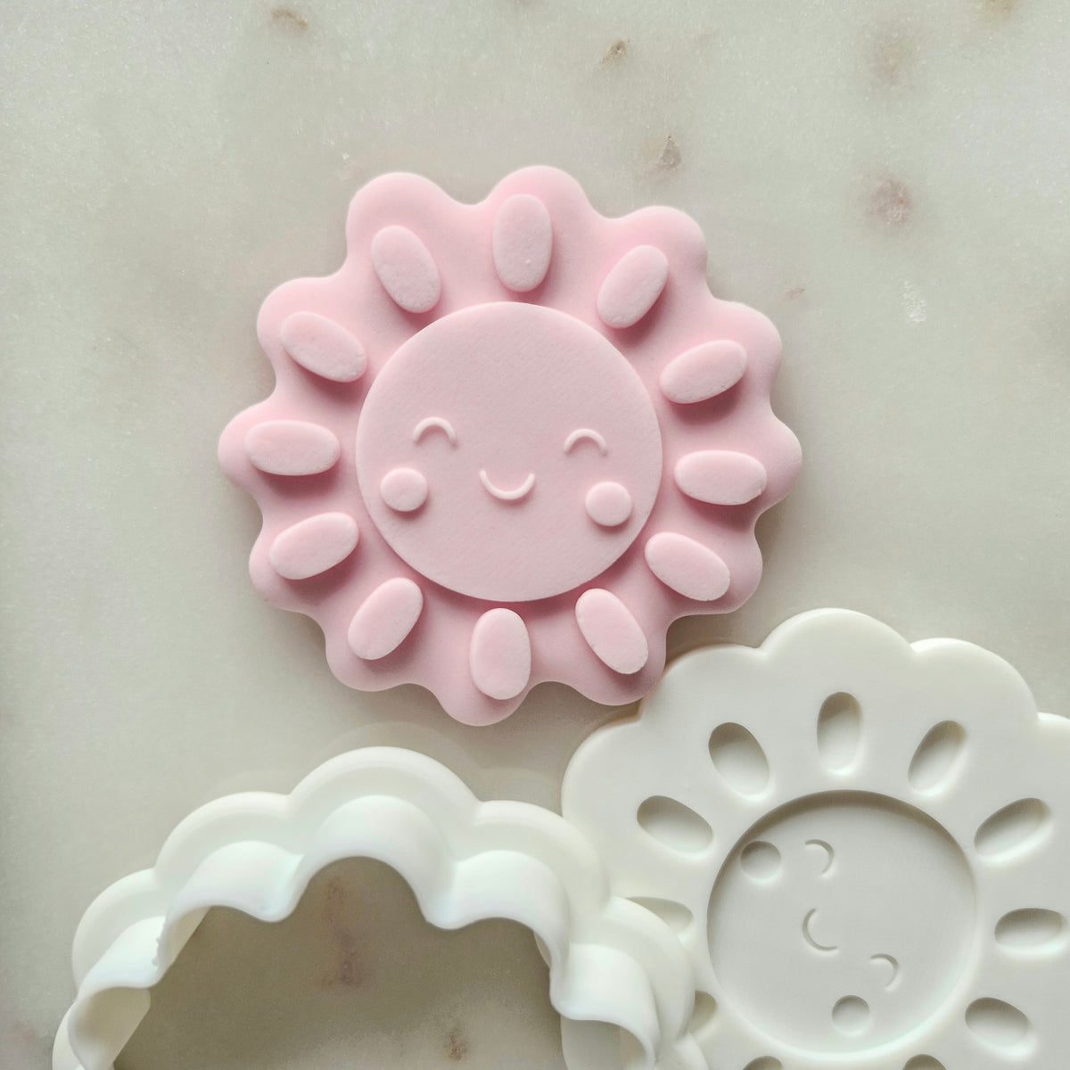 Blushing Sun Cookie Cutter and Deboss Stamp zoomed out