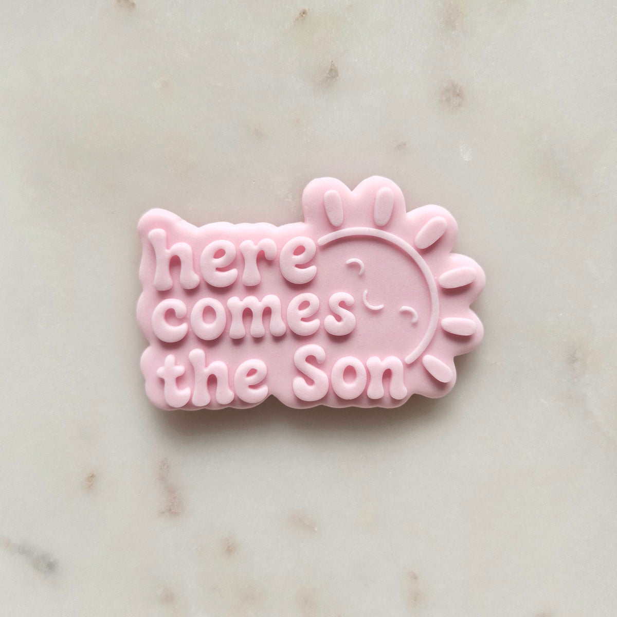 Here Comes the Son VS3 Cookie Cutter and Stamp zoomed in