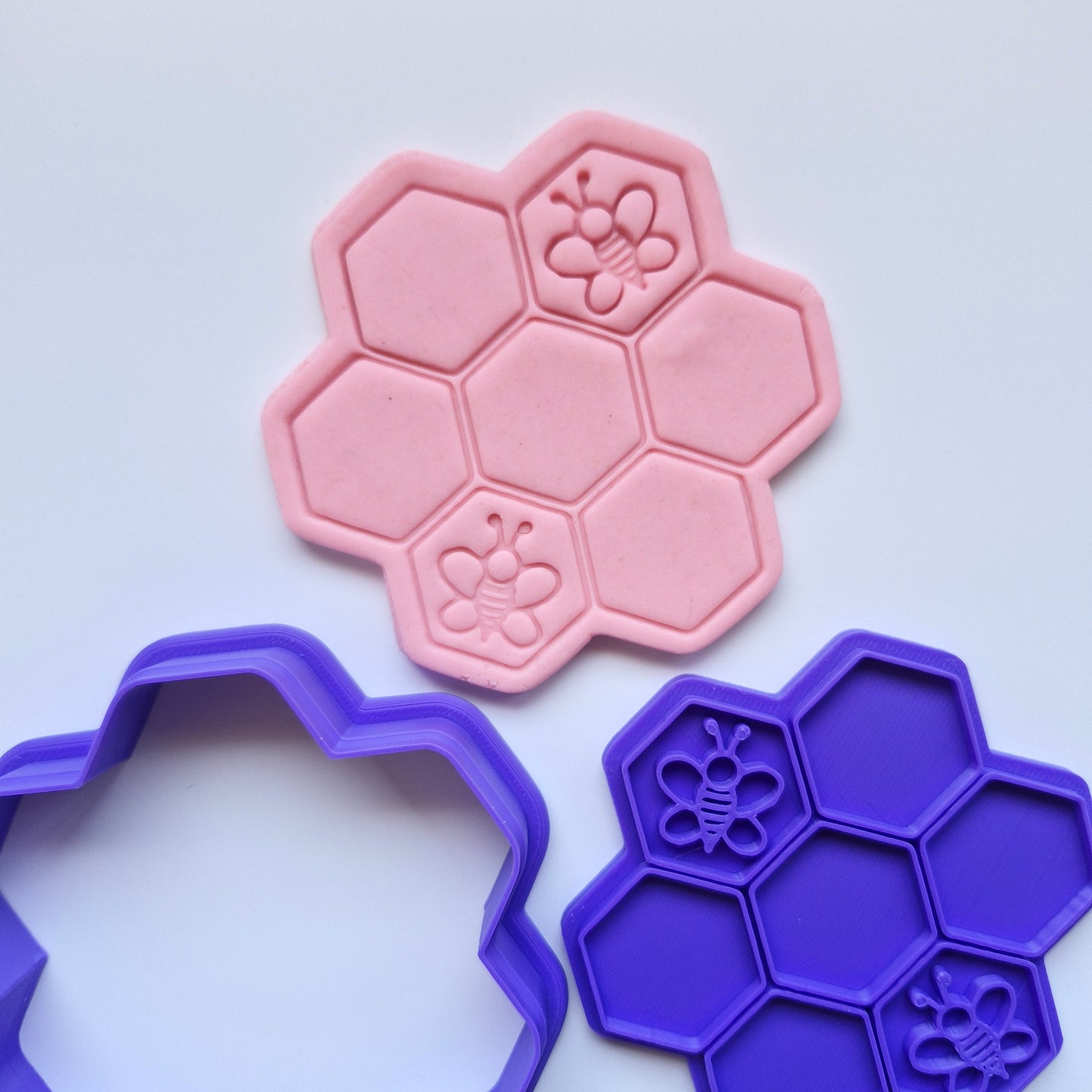 Honeycomb Cookie Cutter and Stamp zoomed out