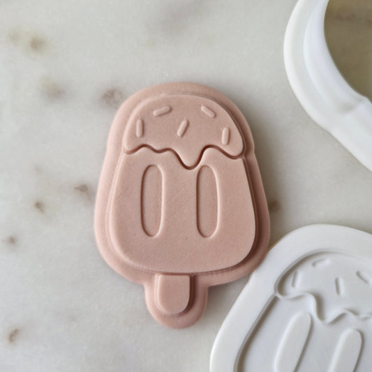 Ice Cream Cookie Cutter and Deboss Stamp
