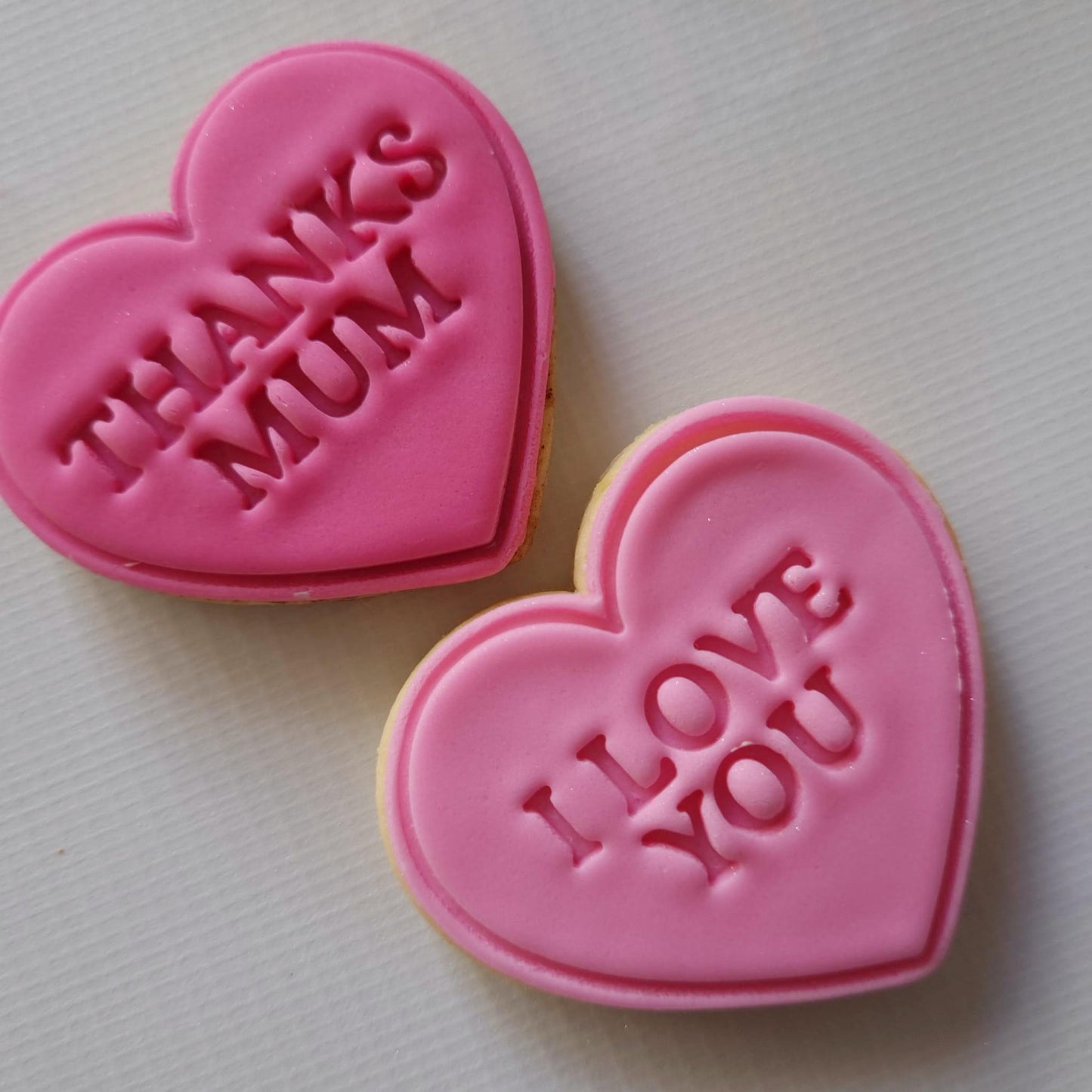 Mother's Day Candy Hearts Cookie Cutter and Stamp