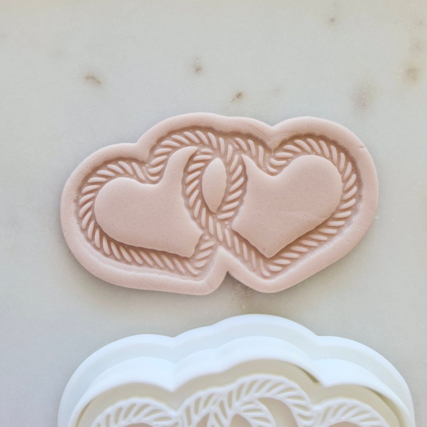 Coquette Cowgirl Set Cookie Cutter and Stamp intertwined heart ropes Intertwined Rope Hearts Cookie Cutter and Stamp