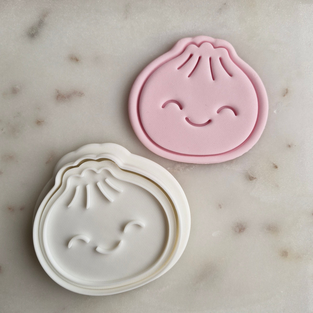 Happy Dumpling Cookie Cutter and Stamp zoomed out