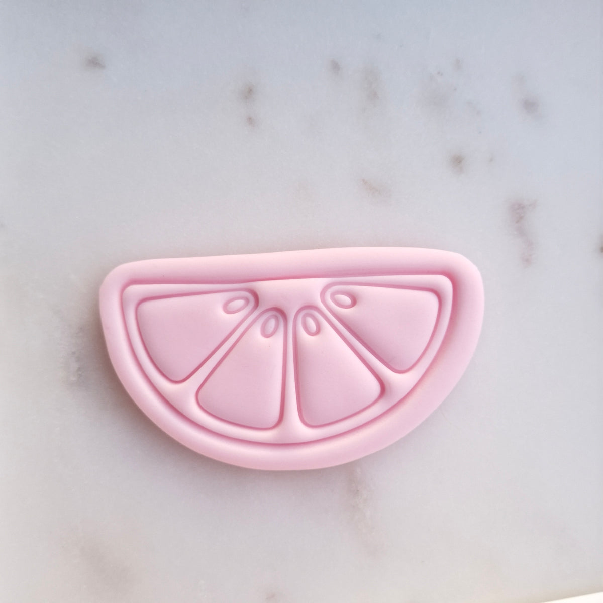 Lemon Slice Cookie Cutter and Stamp zoomed in