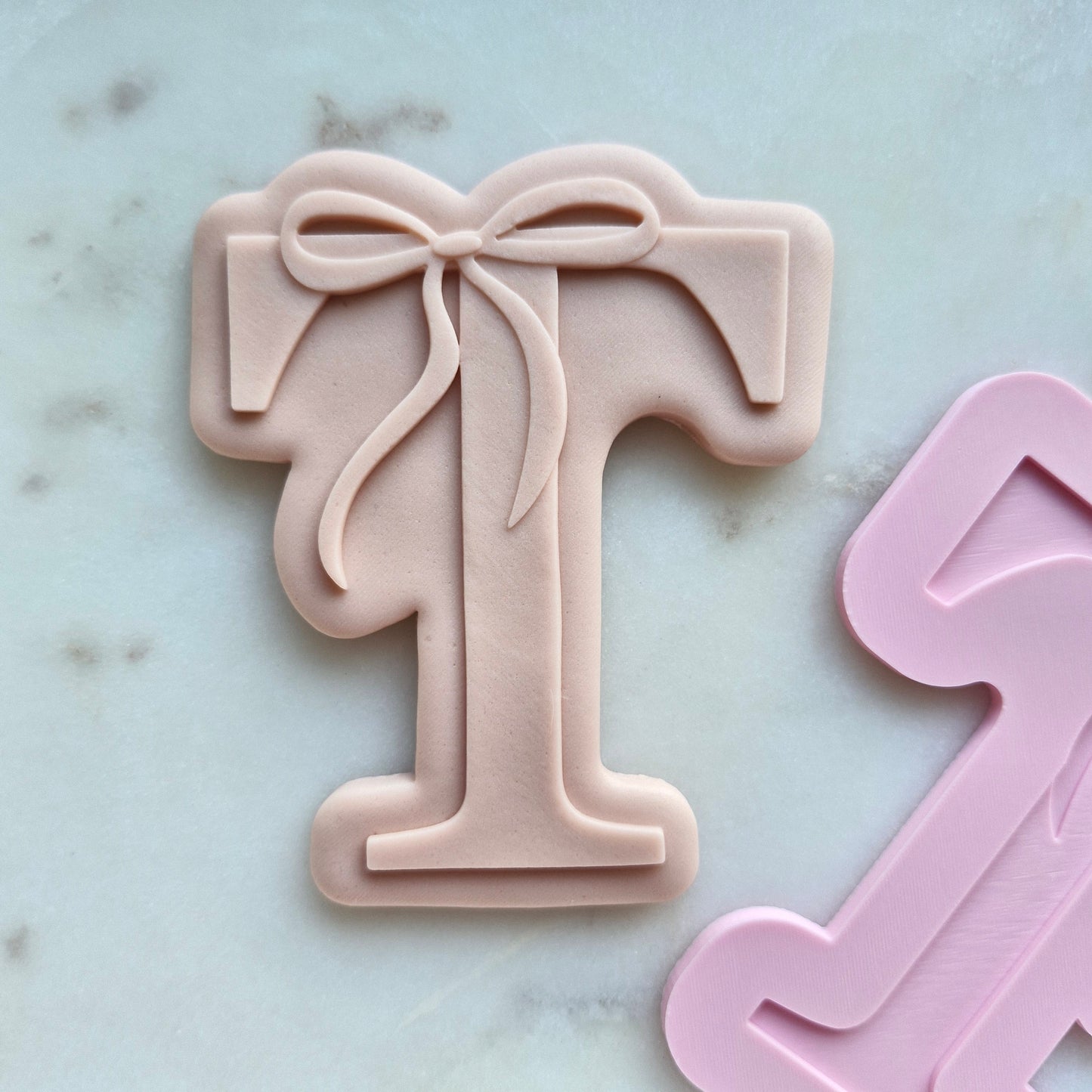 T with a Bow, Cookie Cutter and Stamp
