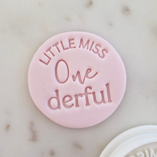 Little Miss One-derful Cookie Cutter and Stamp zoomed in