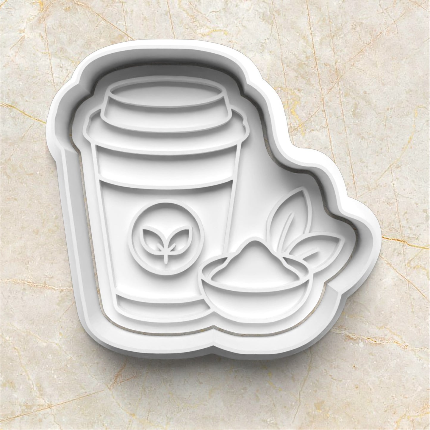 Matcha Set Cookie Cutter and Stamp matcha cup hot drink