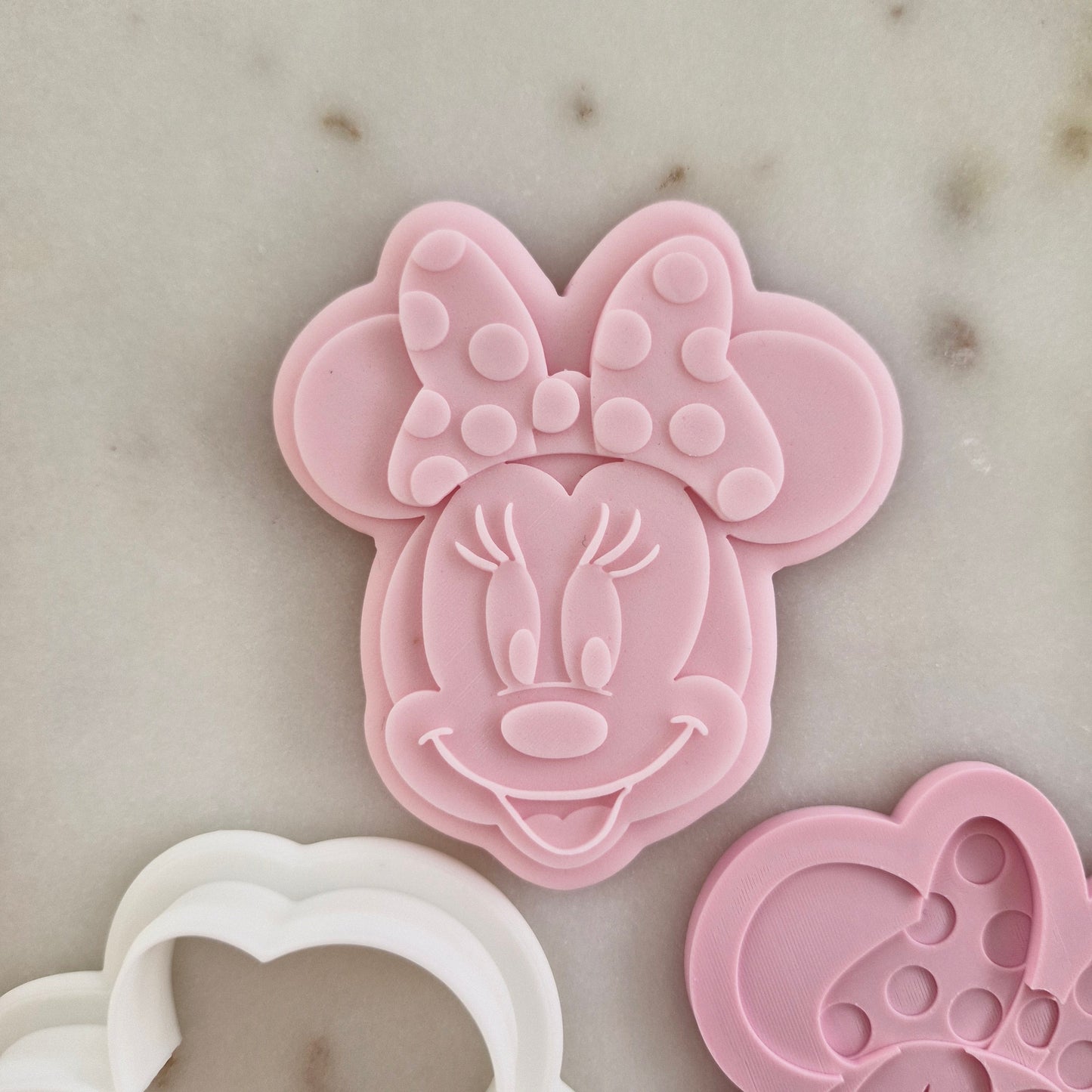 Girl Mouse with Bow Cookie Cutter and Deboss Stamp zoomed out