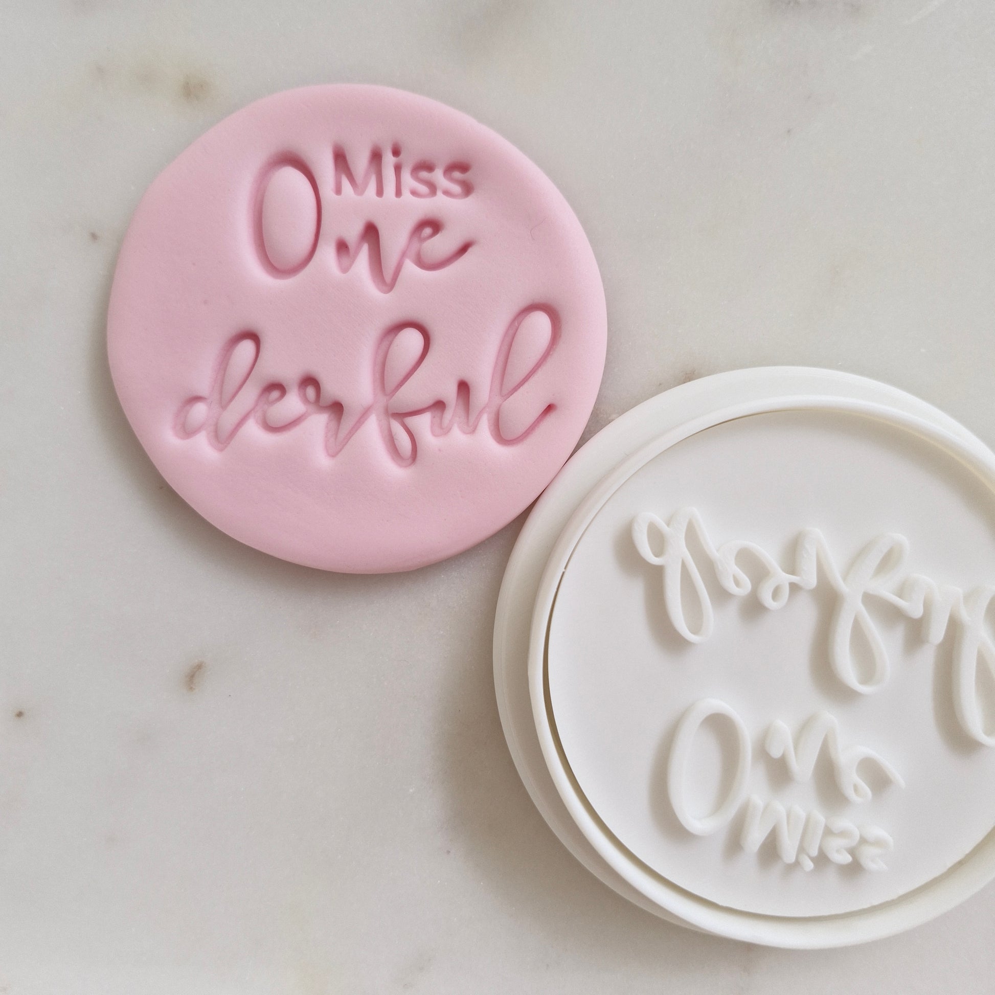 Miss One-derful Cookie Cutter and Stamp zoomed out Miss and Mr One-derful Set Cookie Cutter and Stamp