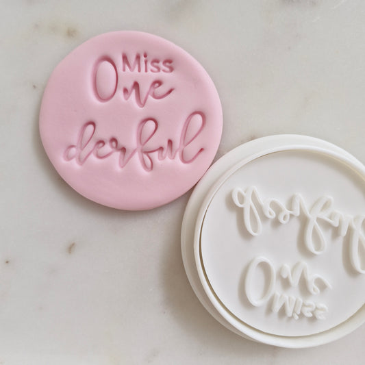 Miss One-derful Cookie Cutter and Stamp zoomed out Miss and Mr One-derful Set Cookie Cutter and Stamp