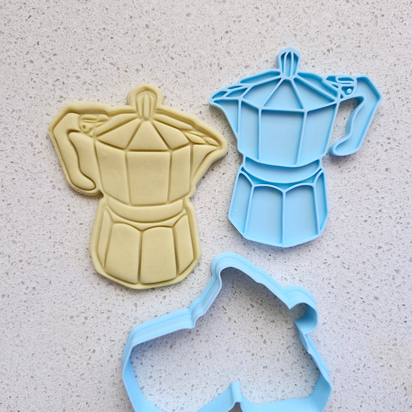 Coffee Moka Pot, Cookie Cutter and Stamp