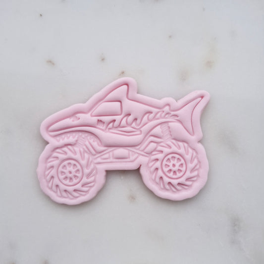 Shark Monster Truck Cookie Cutter and Stamp