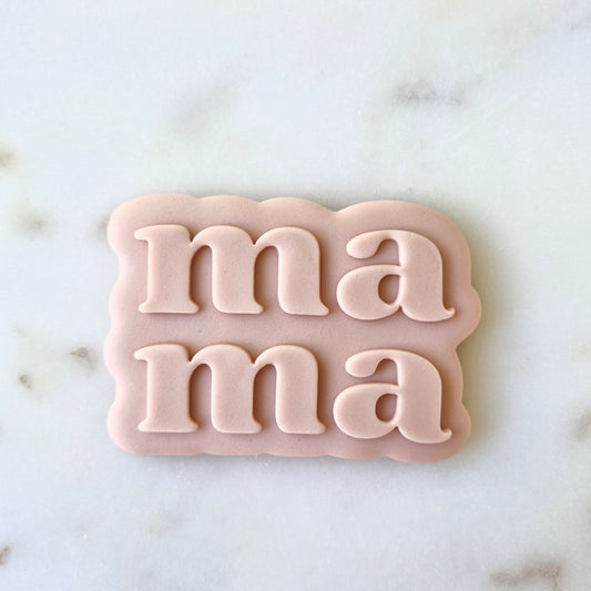 Mama Cookie Cutter and Deboss Stamp