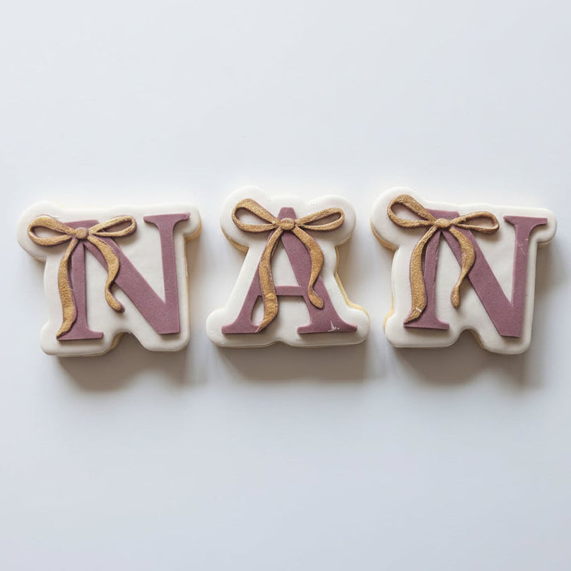 Nan with Bow Cookie Cutter and Stamp
