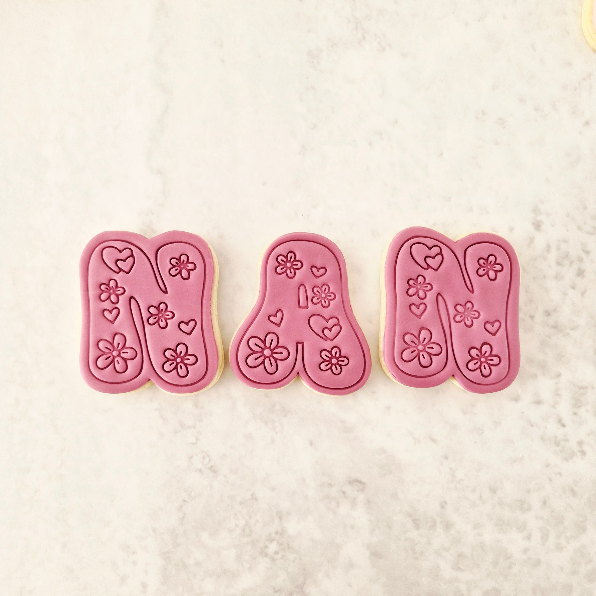 Groovy Nan Cookie Cutter and Stamp Set zoomed out showing the whole word spelled out