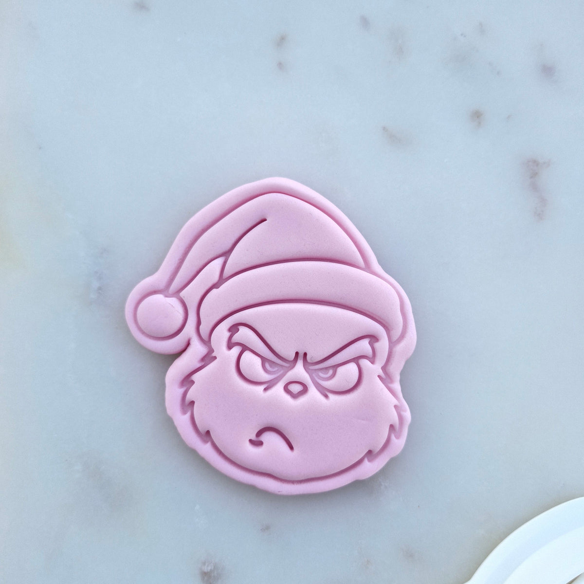 Naughty Christmas Set Cookie Cutter and Stamp head Cranky Christmas Head Cookie Cutter and Stamp zoomed in