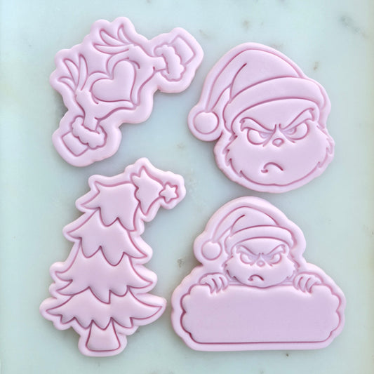 Naughty Christmas Set Cookie Cutter and Stamp set