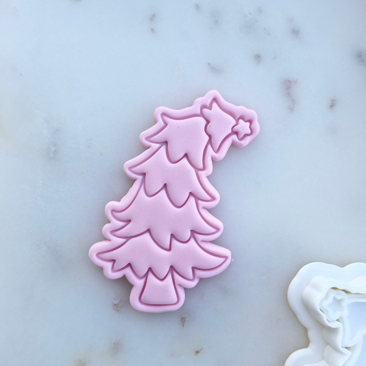 Naughty Christmas Set Cookie Cutter and Stamp tilted tree Titled Christmas Tree Cookie Cutter and Stamp