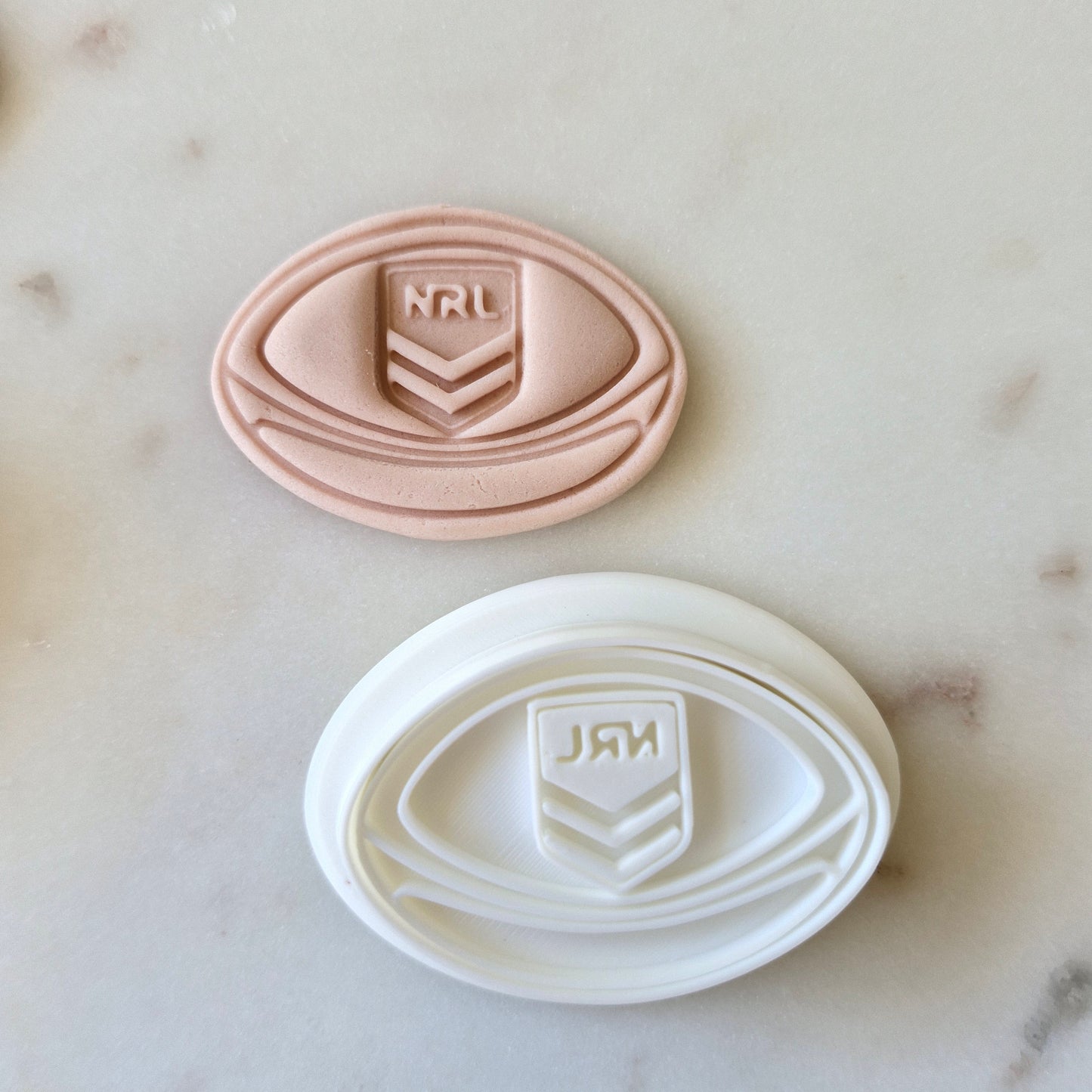 Football Set Cookie Cutter and Stamp nrl