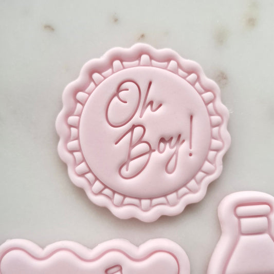 Oh Boy Ready to Pop Set Cookie Cutter and Stamp oh boy Oh Boy Cookie Cutter and Stamp