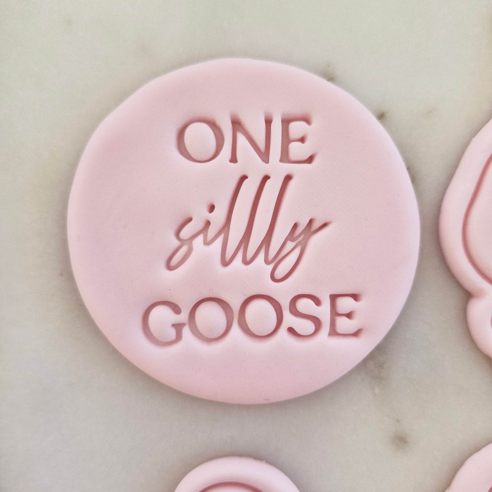 One Silly Goose Set Cookie Cutter and Stamp one silly goose circle stamp One Silly Goose Circle Cookie Cutter and Stamp