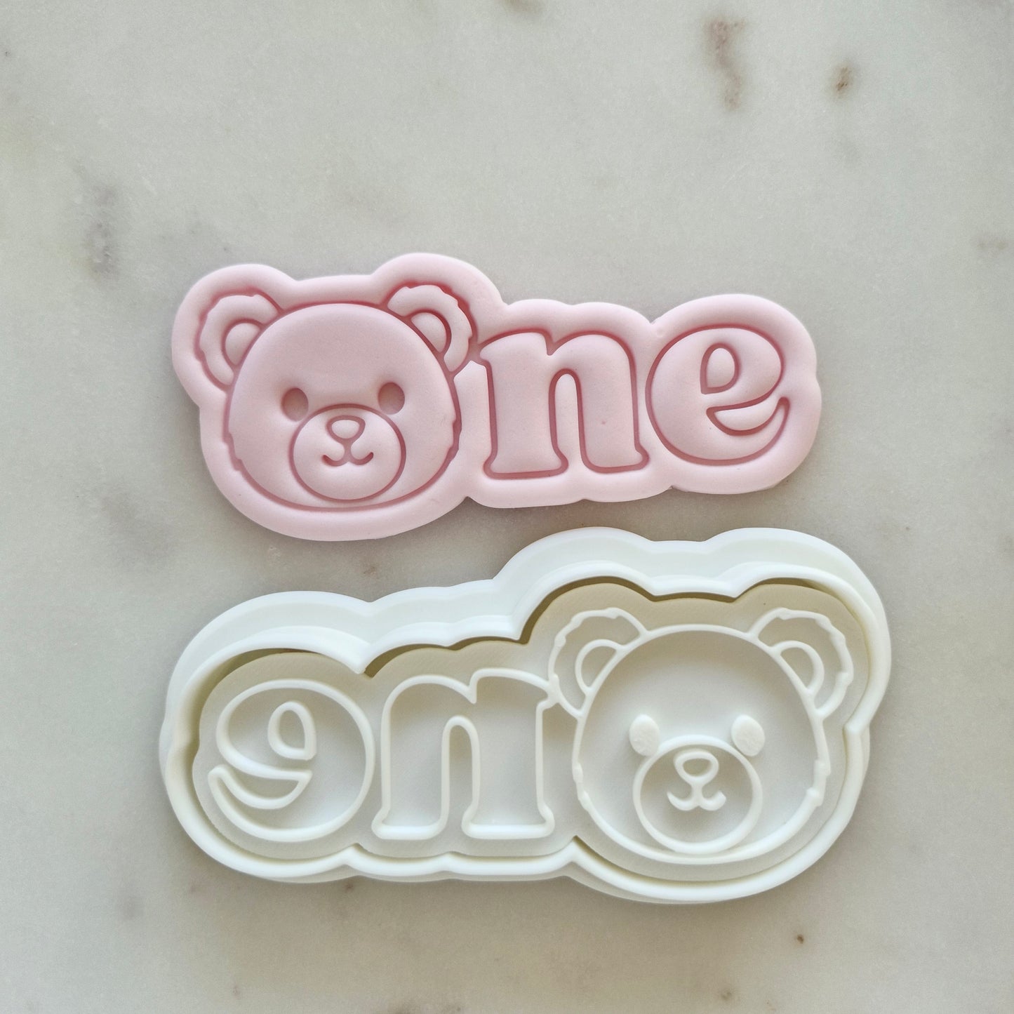 Basic One with Bear Cookie Cutter and Stamp zoomed out