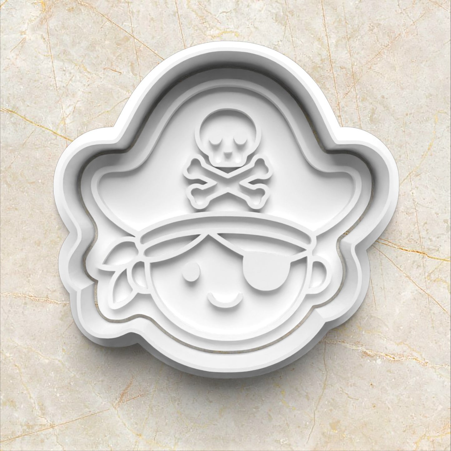 Pirate Set Cookie Cutter and Stamp pirate head