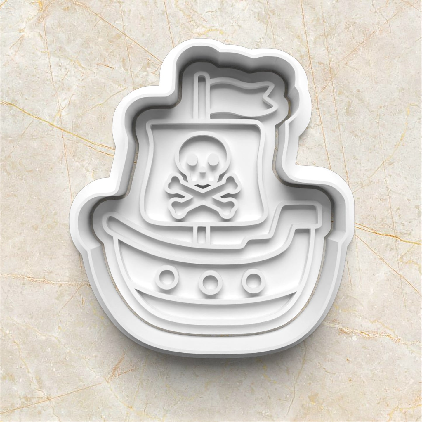 Pirate Set Cookie Cutter and Stamp pirate ship