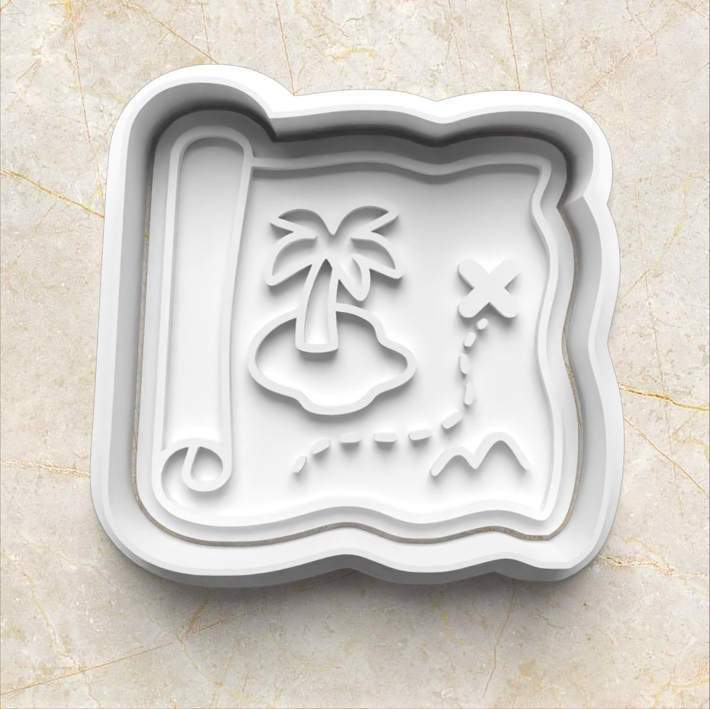 Pirate Set Cookie Cutter and Stamp pirate map