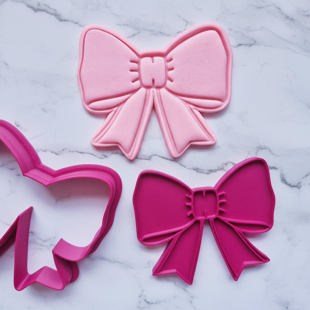 Chloe Bow Cookie Cutter & Stamp
