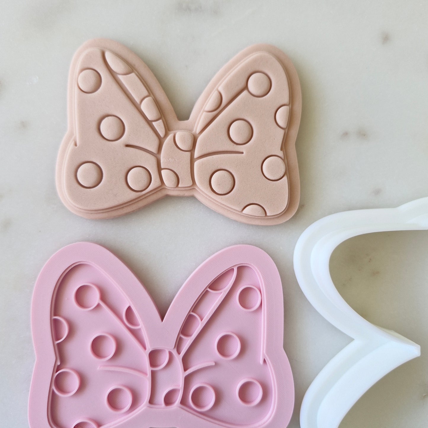 Polka Dots Bow Cookie Cutter and Stamp zoomed out