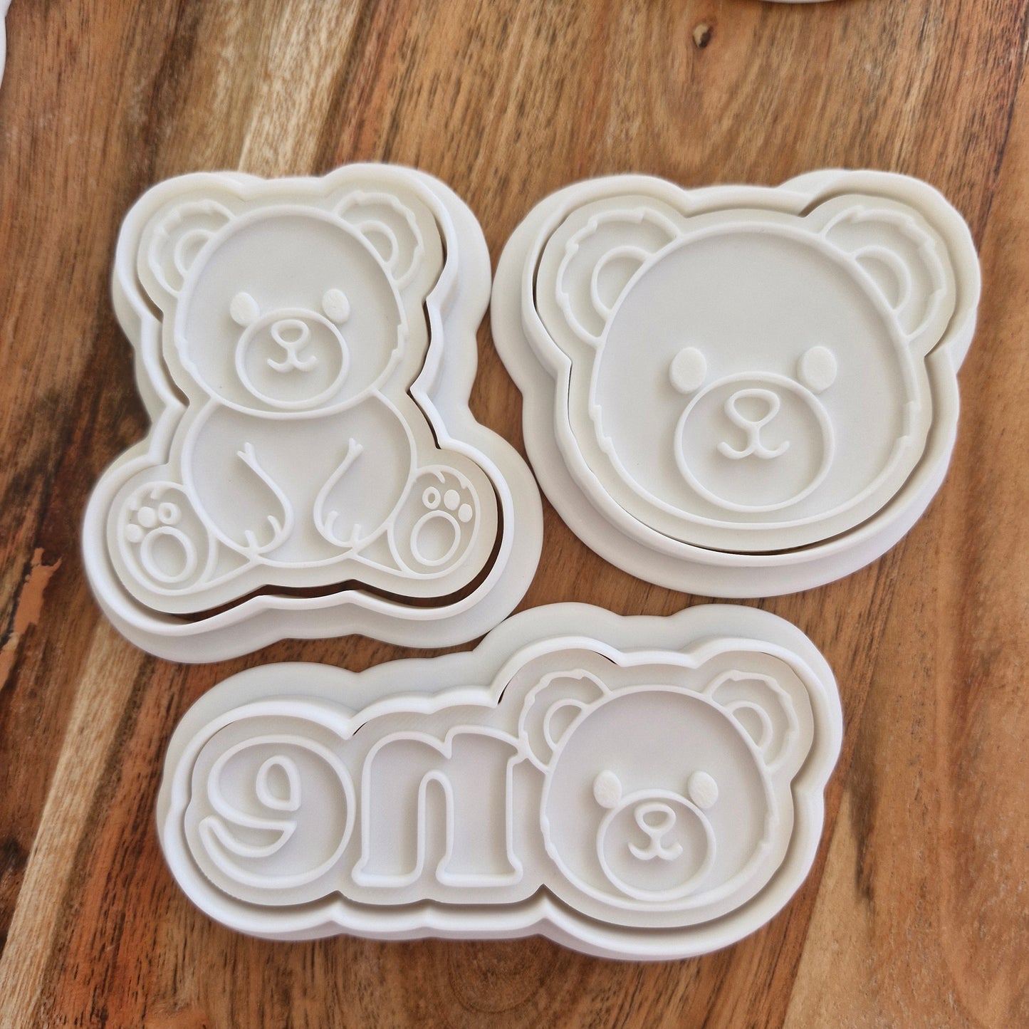 Sale Beary First Birthday Set Cookie Cutter and Stamp