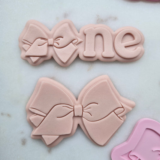 One with Bow Set, Cookie Cutter and Stamp
