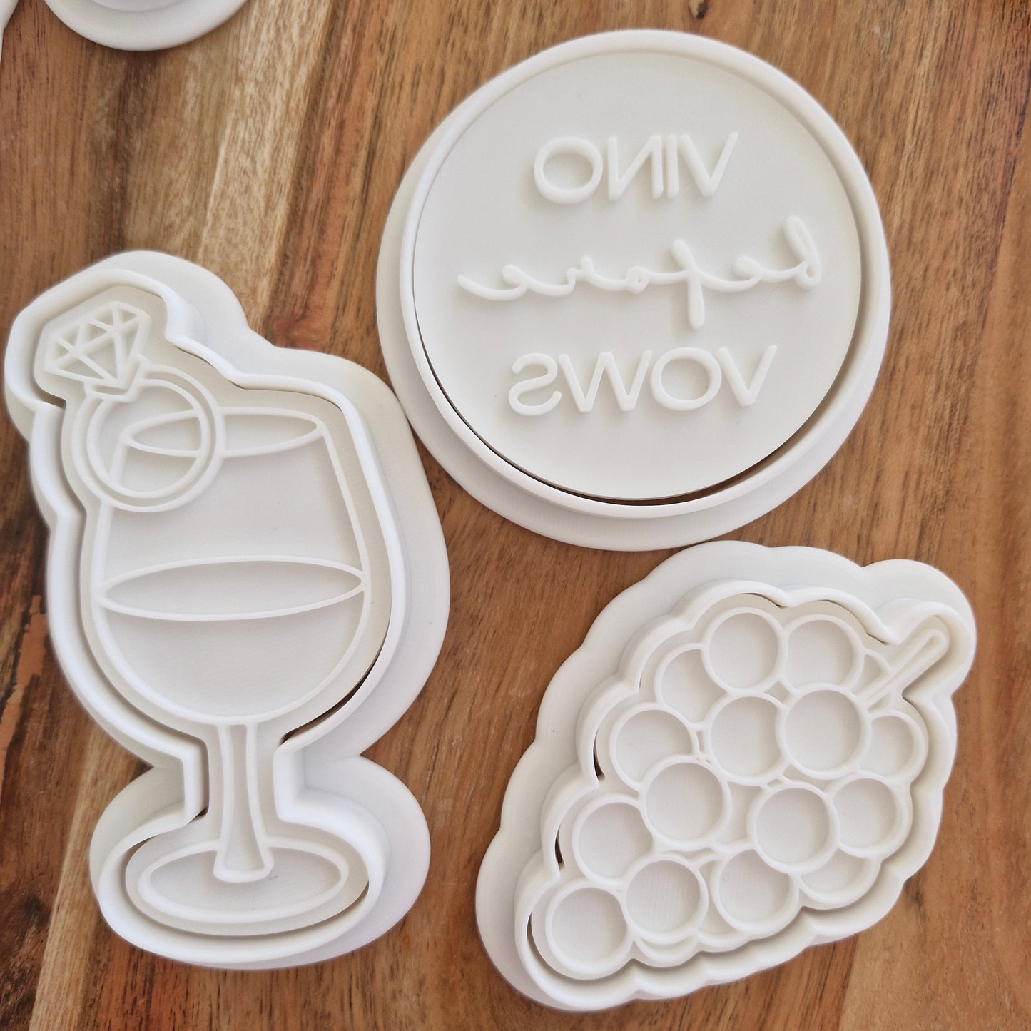 Sale Vino Before Vows Set Cookie Cutter and Stamp