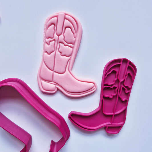 Cowhide Cowboy Boots, Cookie Cutter and Stamp