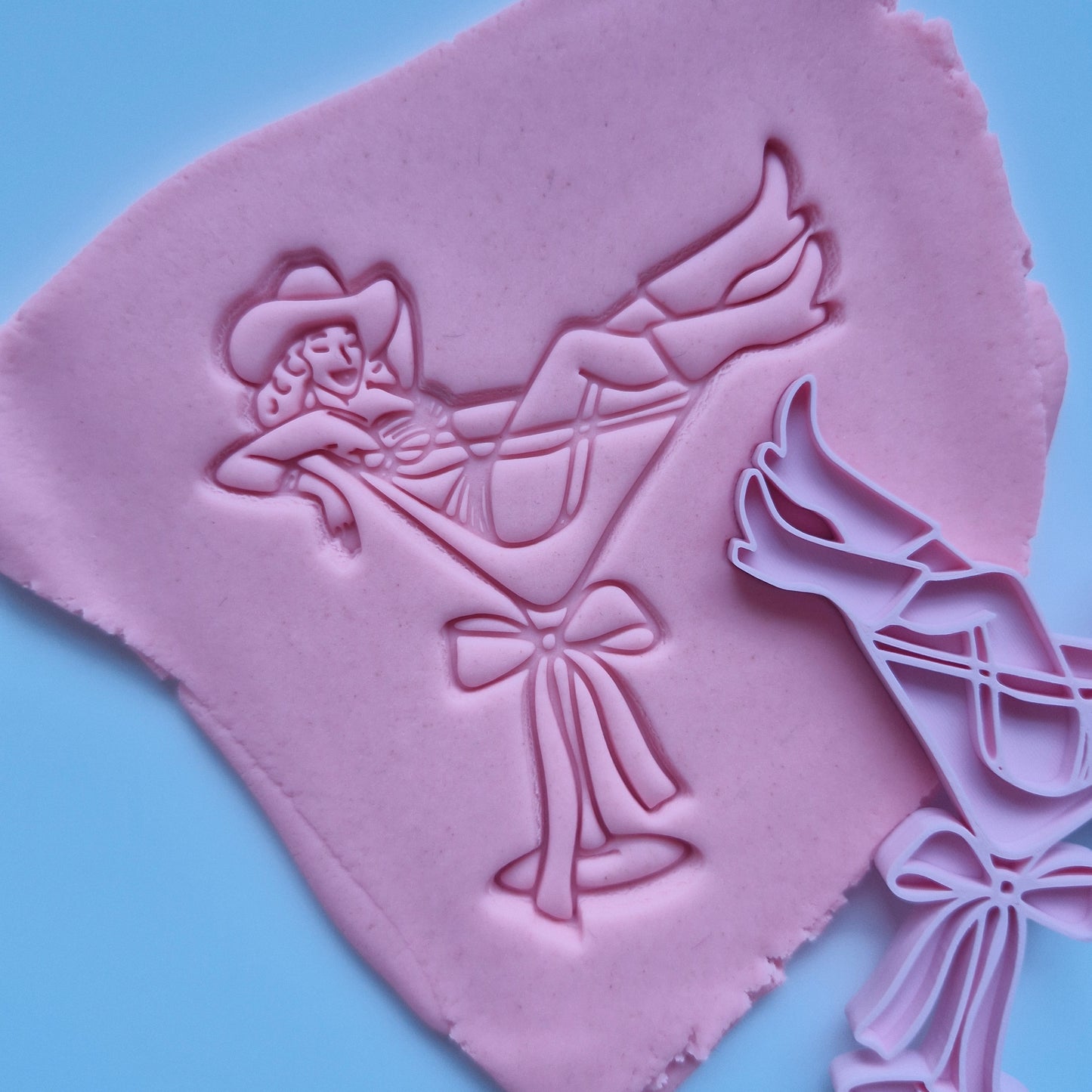 Cowgirl Martini with Bow Cookie Cutter and Stamp