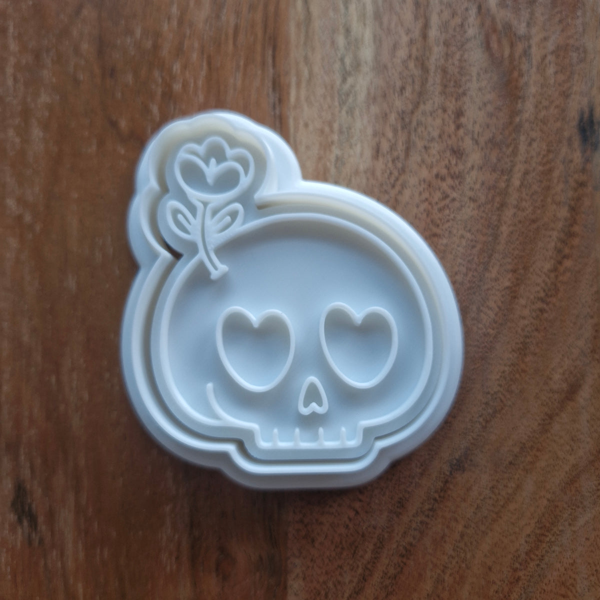 Sale Skull with Flower Cookie Cutter and Stamp