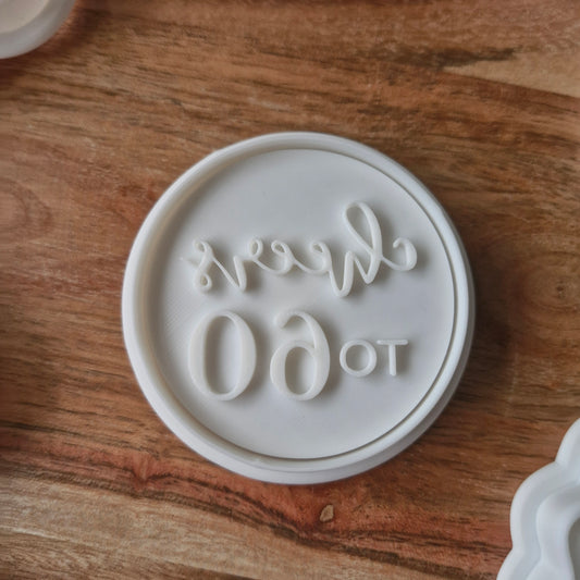Sale Cheers to 60 Cookie Cutter and Stamp