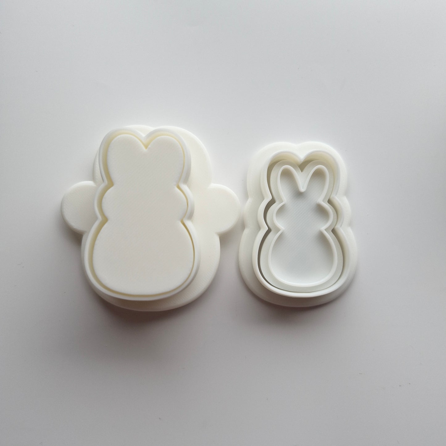 Bunny Silhouette Cake Pop Mould with cookie cutter and stamp on white background